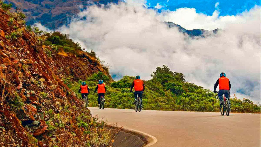 People Biking in Peru